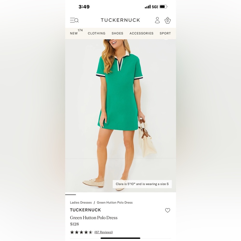Tuckernuck Green Hutton Polo Mini Dress